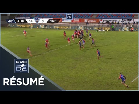 PRO D2 - Résumé Stade Aurillacois-FC Grenoble Rugby: 16-20 - J18 - Saison 2022/2023