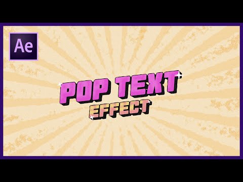 Vintage Pop Art Text Effect -  After Effects Tutorial