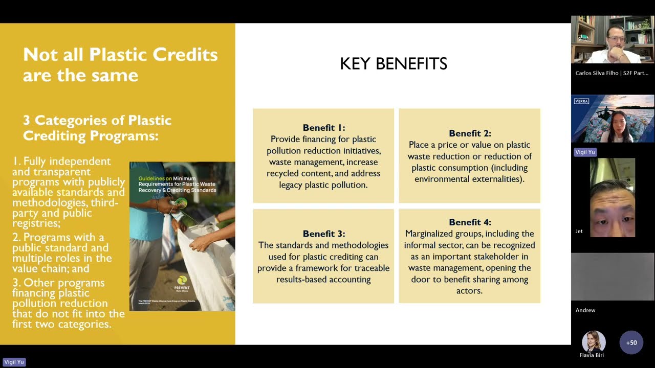 Zero Waste Webinar Outcome based finance through high integrity Plastic Credits to support EPR