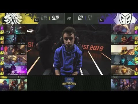 SUP vs G2 - Mid Season Invitational 2016  - Day 3 Highlighs