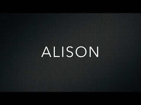 How to Pronounce Alison