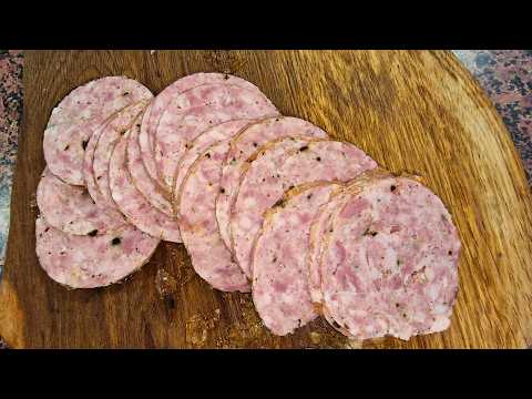 Hackbraten mit getrockneten Pilzen, hervorragend für Sandwiches.