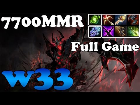 Dota 2 - w33 7700MMR Plays Shadow Fiend with Divine Rapier and Refresher - Full Game - Ranked Match