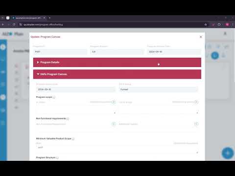 AIZoPlan - Program | Backlog & Canvas SAFe