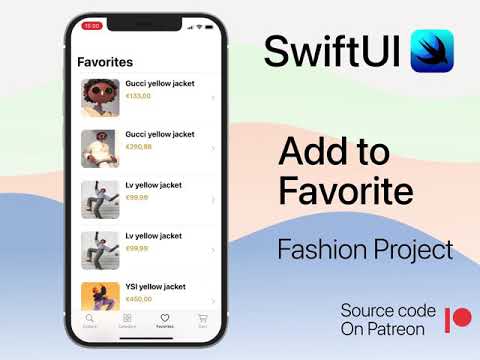 Add to favorite swiftUI 2.0 | fashion e-commerce project