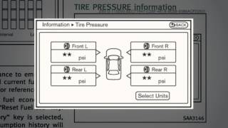 2014 Infiniti QX80 - Tire Pressure Monitoring System (TPMS) with Tire Inflation Indicator