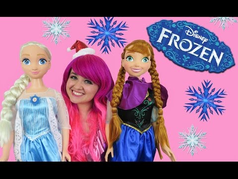 GIANT Anna & Elsa Frozen Dolls | TOY REVIEW | KiMMi THE CLOWN Video
