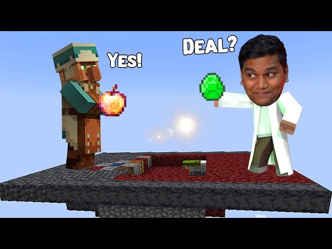 BeastBoyShub - Doing A Secret Deal with a Villager in the Sky [Minecraft]