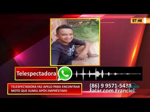 Telespectadora faz apelo para recuperar moto do marido roubada após empréstimo 18 11 2020