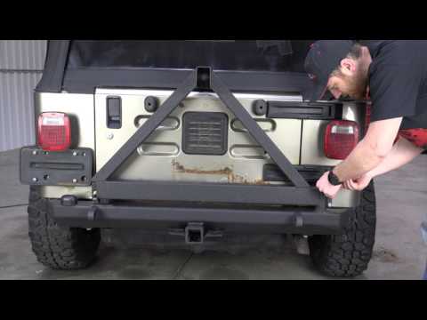 FB22017 YJ/TJ Wrangler Rear Bumper with Tire Carrier Installation Guide