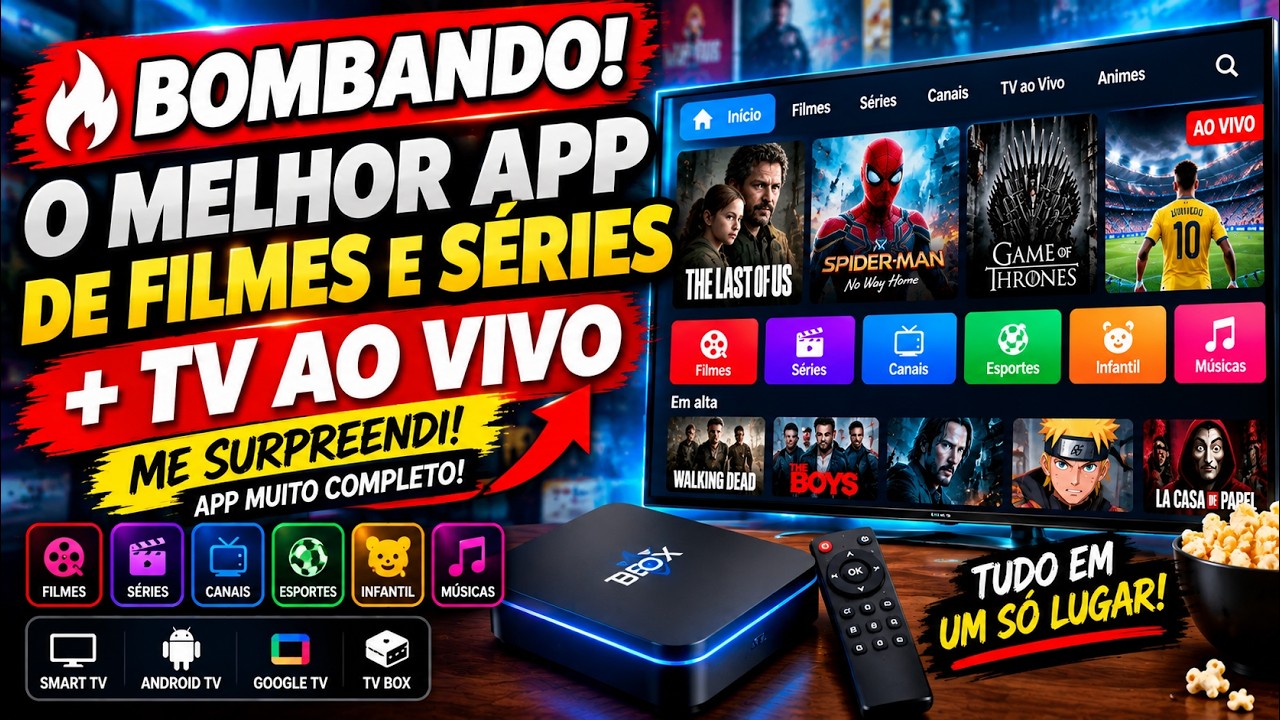 🚨BOMBANDO! O MELHOR APP de FILMES e SÉRIES + TV AO VIVO (ME SURPRIENDI - APP MUITO COMPLETO)