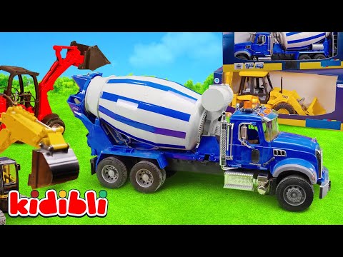Zabawka: Koparka, Betoniarka i Ciężarówka Odkrywają Skarb 💎🚧 Edukacyjny Film dla Dzieci | Kidibli