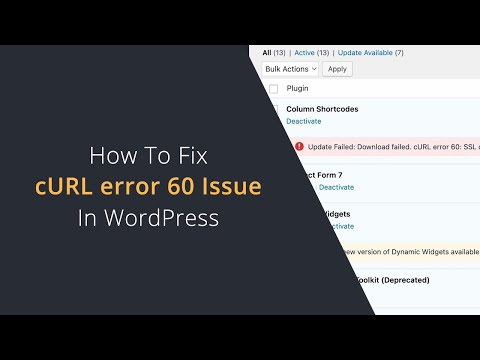 WordPress Update Failed Download failed | cURL error 60 SSL certificate problem, unable to update