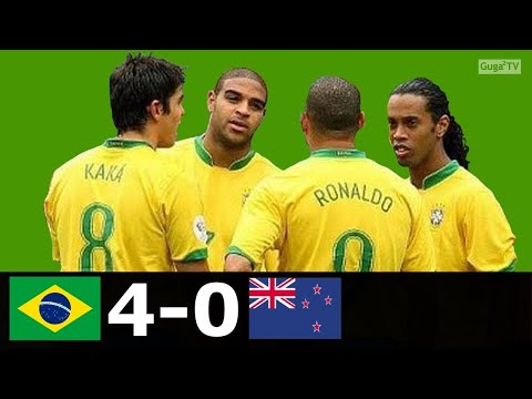 Brazil 2006 vs New Zealand 4-0 - Ronaldo, Ronaldinho, Kaka, Adriano, Roberto Carlos, Robinho...