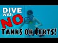 Scuba dive without tanks or certifications!!