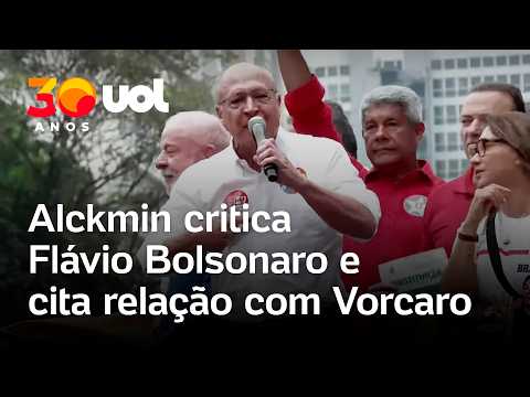 Lula na Paulista: Alckmin critica Flávio e cita caso Master: ‘Esse filme é o cavalo da mentira’