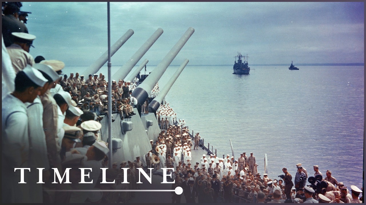 The Day World War 2 Ended: Rare Footage Aboard USS Missouri