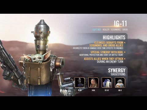 Star Wars Galaxy of Heroes | *NEW* Characters From The Mandalorian | IG-11& the Child