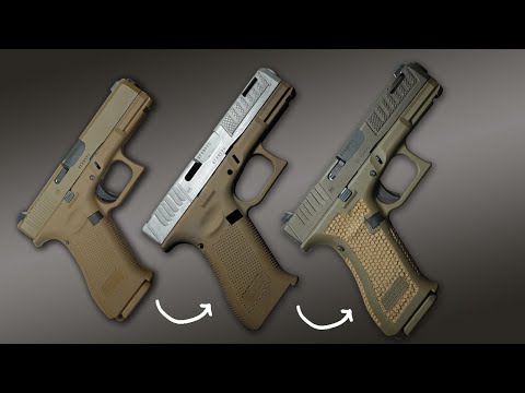 Fully DIY a Umarex VFC Glock 19X redesign slide serrations apply Cerakote and stippling grip work