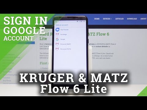 How to Remove Google User in KRUGER & MATZ Flow 6 Lite - Add Google Account