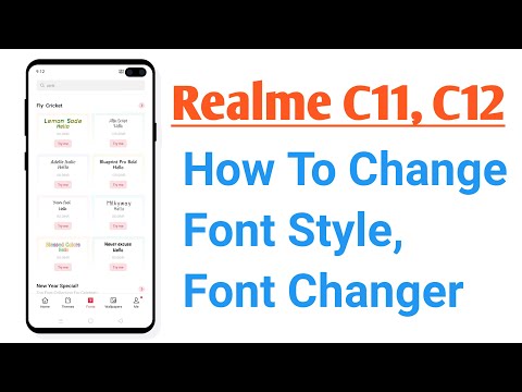 Realme C11, C12 How To Change Font Style Font Style Changer