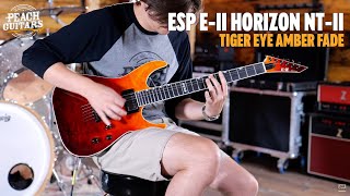 Video thumbnail for No Talking...Just Tones | ESP E-II Horizon NT-II | Tiger Eye Amber Fade by Peach Guitars