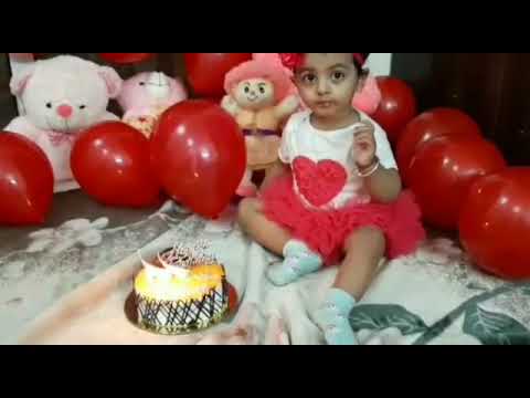 Vedanshi's 18 month cake smash