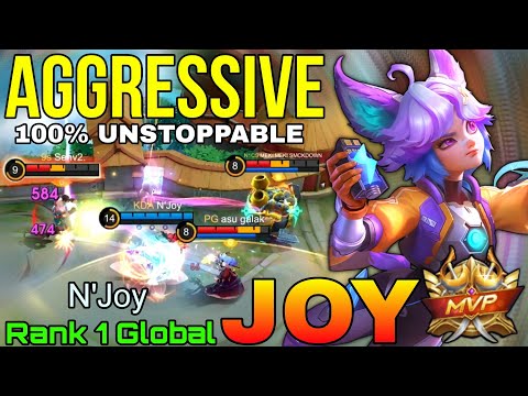 Aggressive Jungler Joy Perfect Gameplay - Top 1 Global Joy by N'Joy - Mobile Legends
