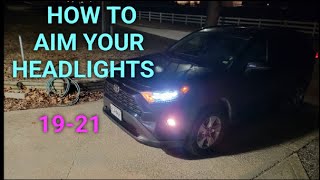 2019-2021Toyota Rav4 Led Headlight Adjustment