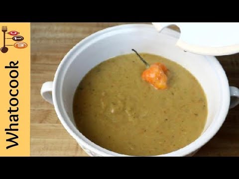 How To Make A Creamy Green Banana Soup aka Green Fig | #VegandeEatz | WhaTooCook.com