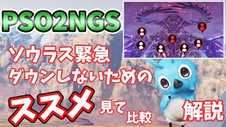 【PSO2NGS】ソウラス緊急でダウンしないためのススメ！新規さん復帰者に是非！解説【ゆっくり実況】