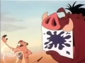 Timon And Pumbaa Showing Inkblots Of Meat To Simba