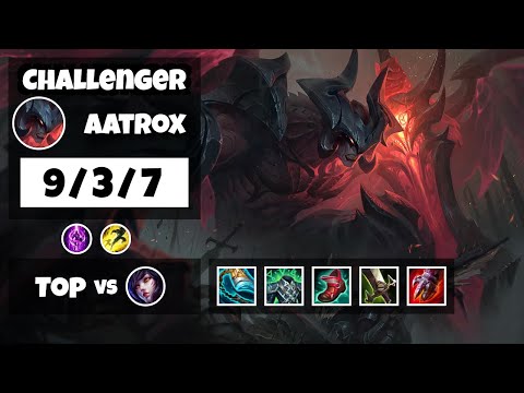 Aatrox vs Ahri Top 11.8 Challenger S11 Gameplay (9/3/7) - BR