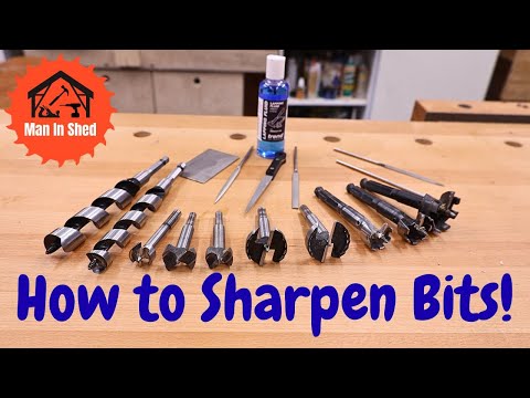 How to sharpen Forstner bits and Auger Bits. All different types!