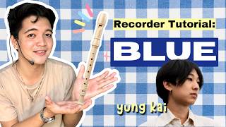 Download lagu blue - yung kai (Flute Recorder Cover with EASY Letter Notes Chords and Lyrics) mp3