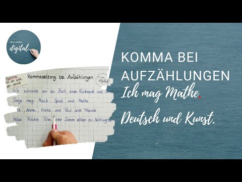 Kommasetzung bei Aufzählungen - eine einfache Regel schnell erklärt