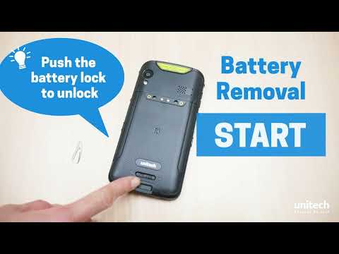 Unitech EA520 - How to remove & install the battery