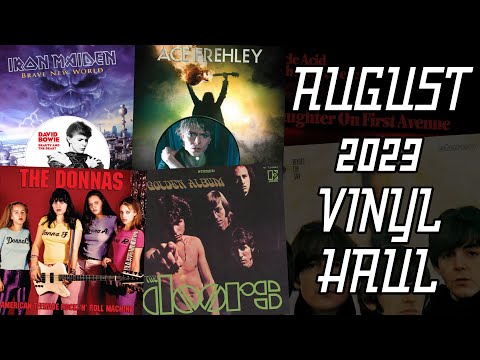 AUGUST 2023 VINYL HAUL - Iron Maiden, Ace Frehley, The Donnas, The Doors, David Bowie & more!