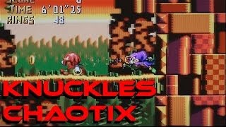 Knuckles Chaotix playing on the 32X