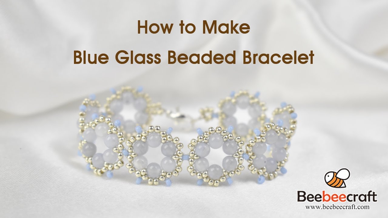 How to Make Blue Glass Beaded Bracelet
