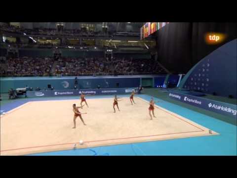 Bulgaria. Final 10 mazas. Medalla de oro. Baku 2014