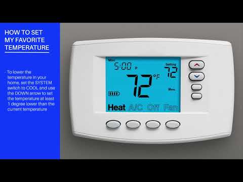 White-Rodgers Blue Series- 1F95EZ-0671 - 6-inch- How To Set My Favorite Temperature on My Thermostat