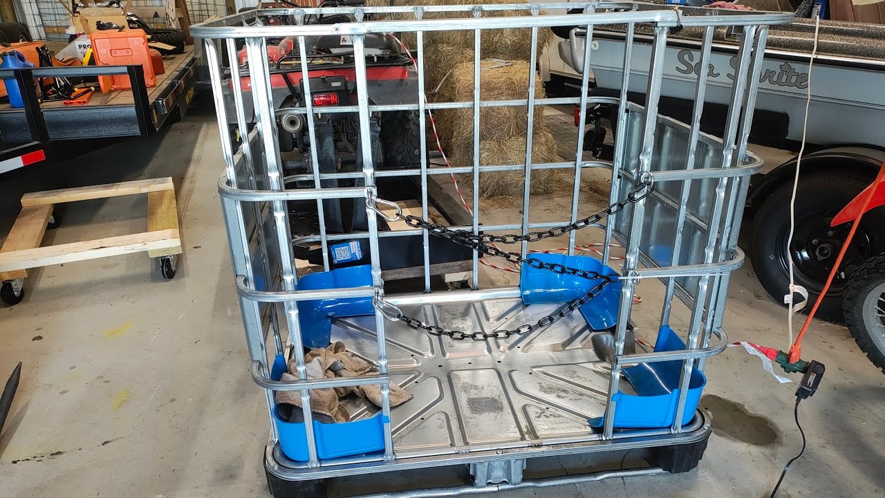 IBC Tote Made to Tractor Fork Lift Cage