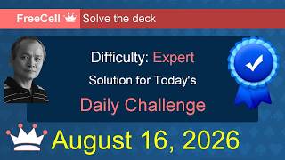 Microsoft Solitaire Collection: FreeCell - Expert - August 16, 2026