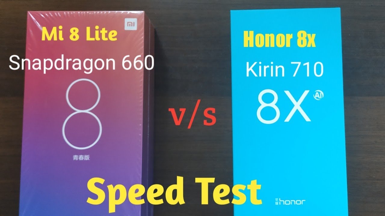 Xiaomi Mi8 Lite vs Honor 8x Speed Test
: which one is more fast ?
