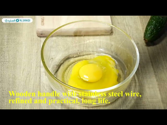 خفاقة بيض يدوية 19 سم - متينة وسهلة التنظيف، تحكم مريح أثناء الاستخدام، مناسبة للاستخدام اليومي،ضمان سنتان