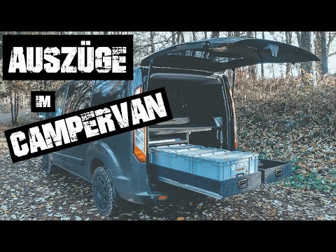 Heavy-duty drawers in the Ford Transit Custom Campervan