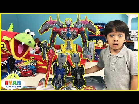 Power Rangers vs Justice League MegaZord battle Imaginext T-Rex Dinosaur SuperHeroes Toys Play