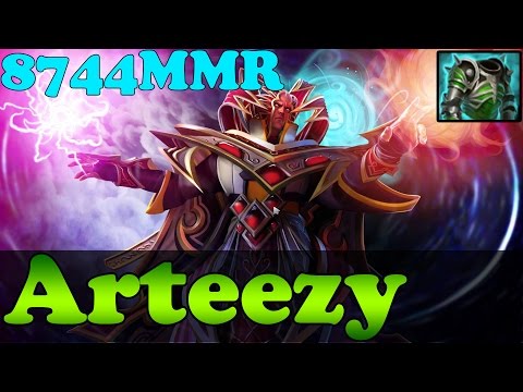 Arteezy 8700 MMR Plays Invoker Vol 8 - Ranked Match Gameplay - Dota 2