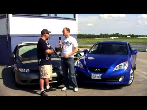 Hyundai Genesis Coupe 2.0T vs Honda Civic Si Coupe: Track Comparison
